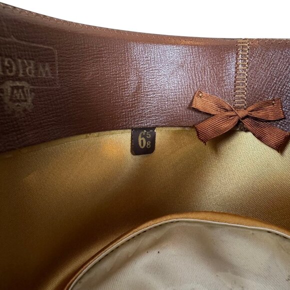 Vintage Wright Fedora Hat Size 6 5/8 Brown Coney Fur 1950s Miraklor -USA - Picture 8 of 10